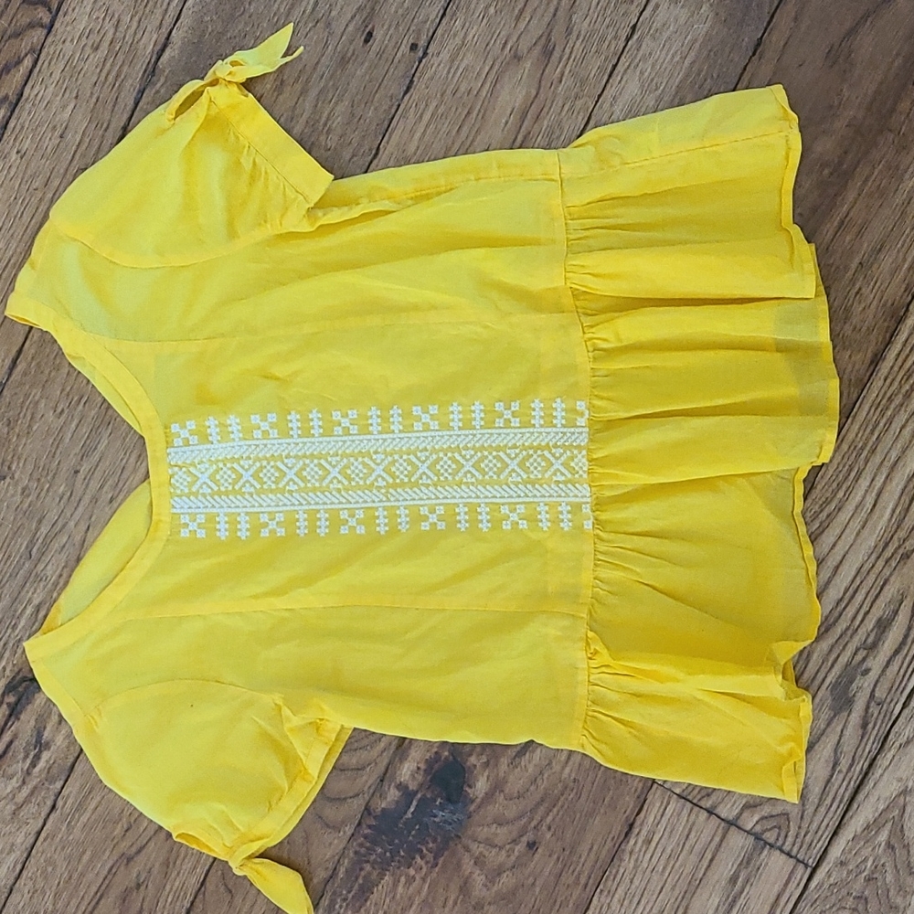 J. Crew yellow shirt